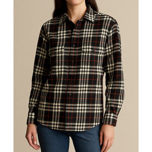 VTG Lauren Ralph Lauren Women's Plaid Shirt Cotton Twill Size Med